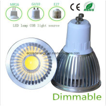 Dimmable 5W White GU10 COB LED Light